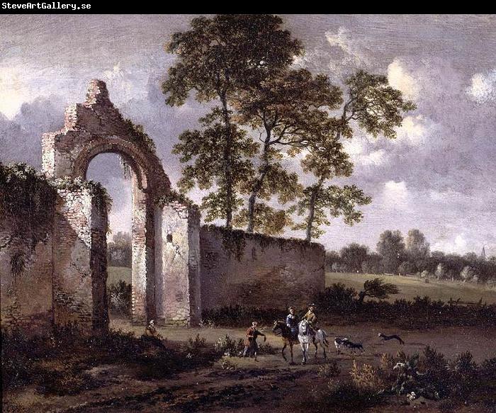 Jan Wijnants Landscape with a Ruined Archway